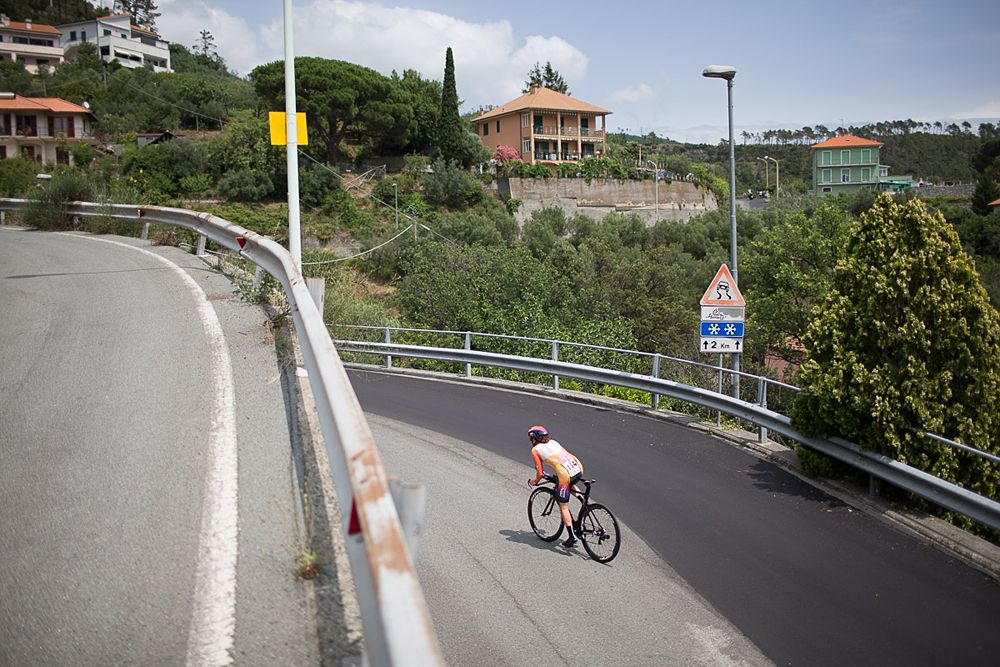 Karol-Ann Canuel (CAN) of Boels-Dolmans Cycling Team speeds up after a corner during the Giro Rosa 2016 - Stage 7
