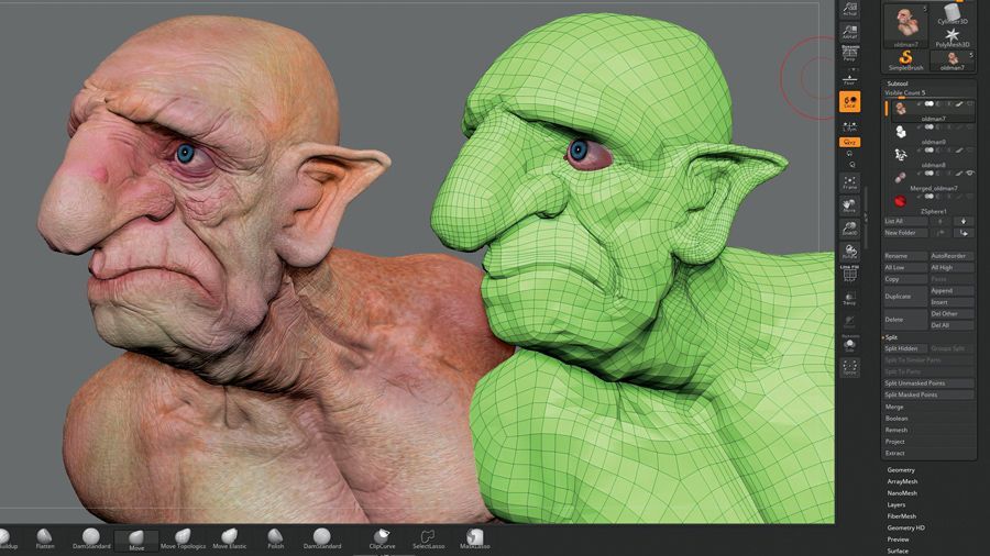 how to make model forward in zbrush