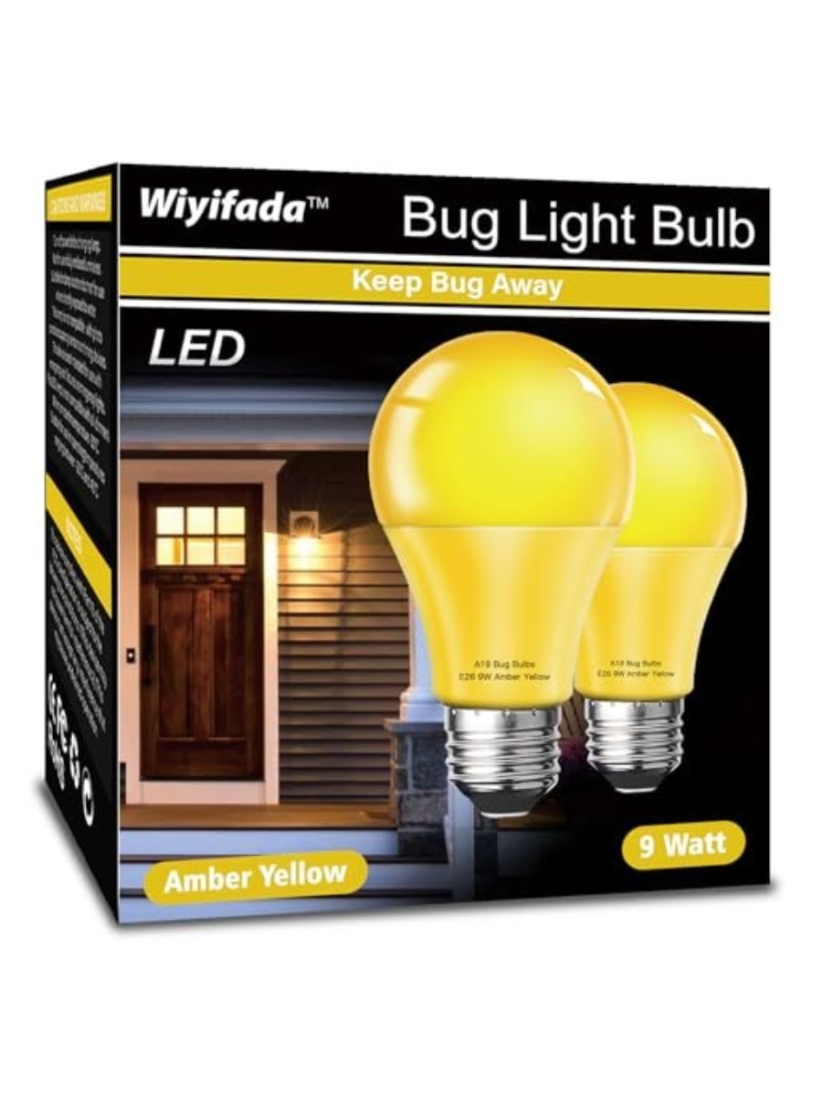 WIYIFADA, LED Bug Light Bulbs Outdoor 2-Pack