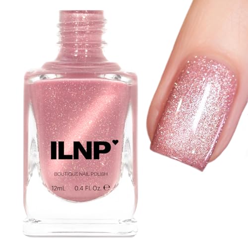 Ilnp Pink Suede - Delicate Pink Magnetic Holographic Nail Polish