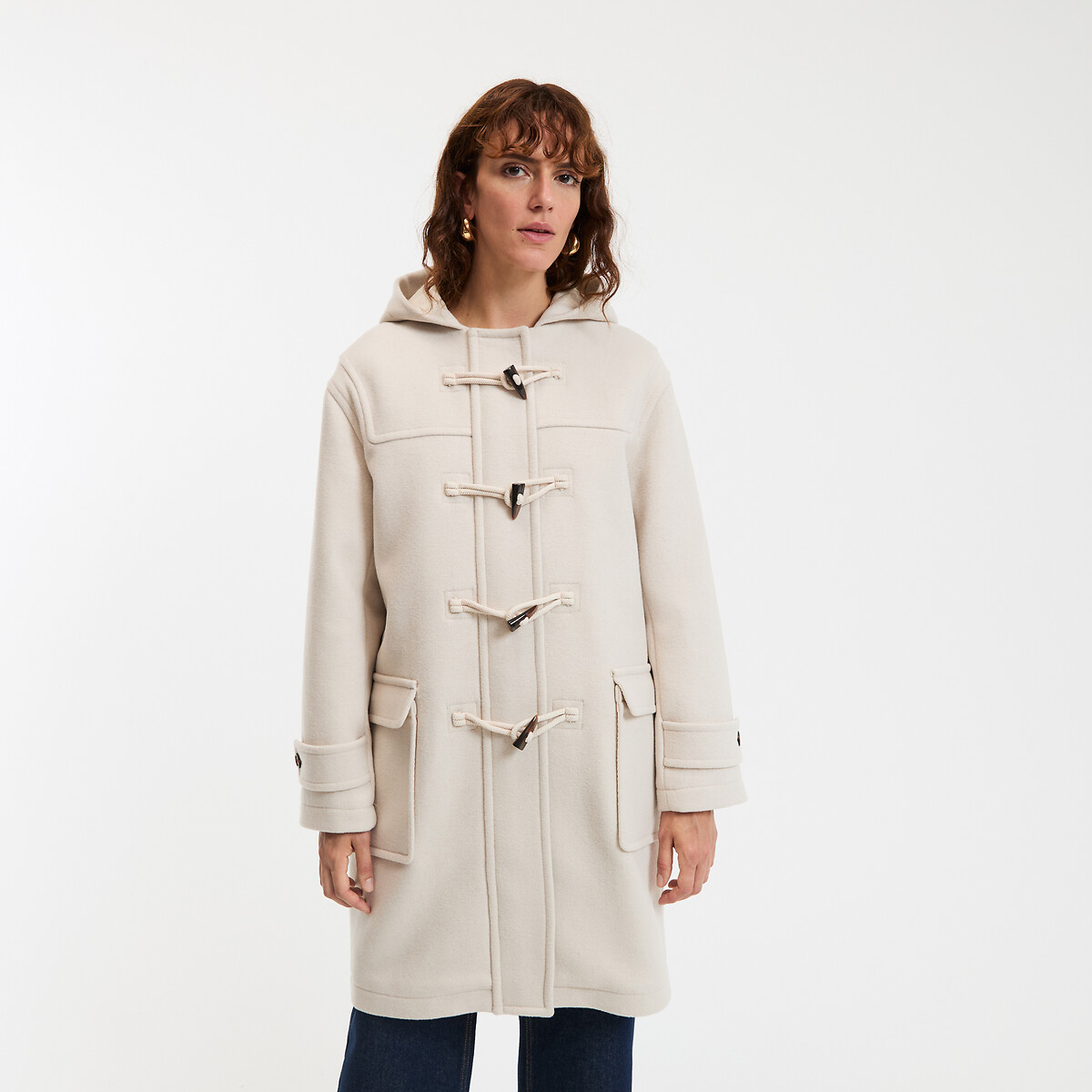 Mid-Length Hooded Duffle Coat