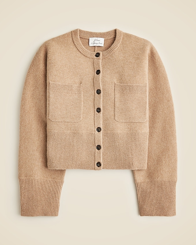 Spring Street Cashmere-Blend Patch-Pocket Cardigan
