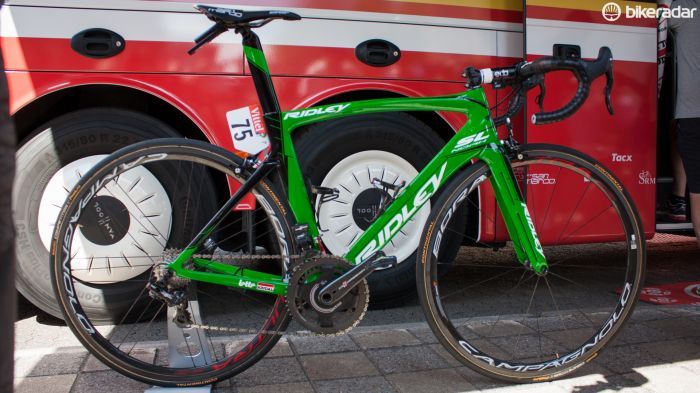 Andre Greipel's victory on stage 2 meant the green jersey. Ridley supplied the German with a matching Noah SL