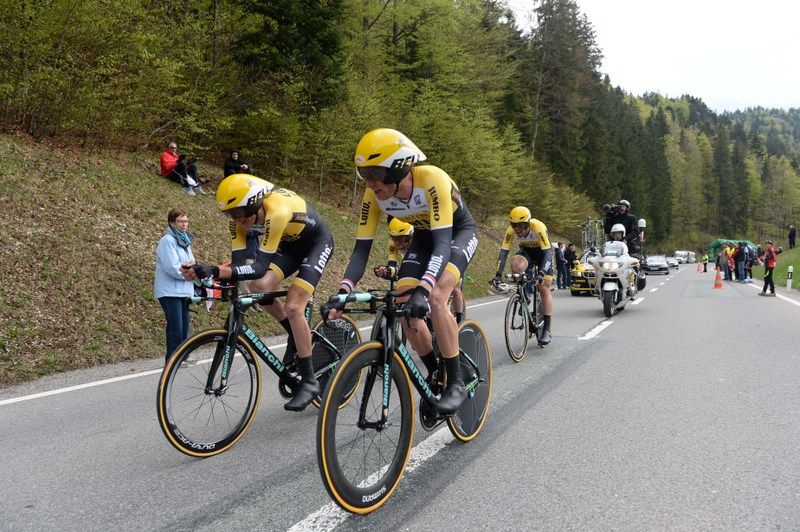 LottoNL-Jumbo were 15th, almost a full minute down on Team Sky