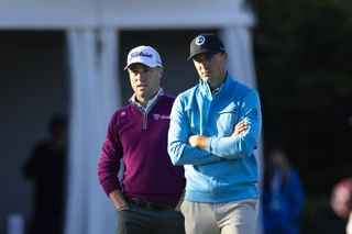 Justin Thomas and Jordan Spieth at the 2024 Pebble Beach Pro-Am