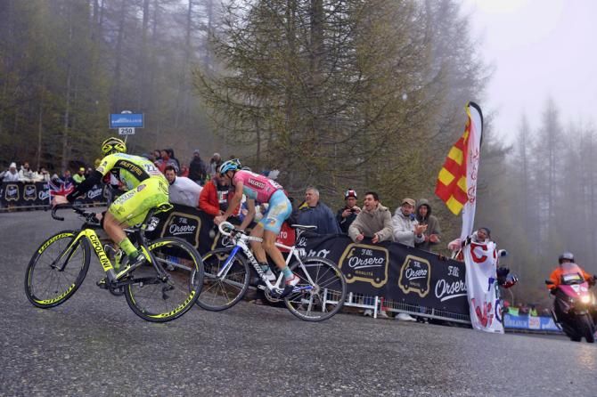 Mauro Santambrogio (Vini Fantini-Selle Italia) leads the way on stage 14