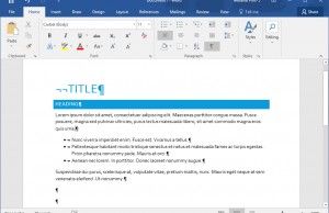 how to display and remove formatting marks in word