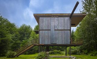 The Sol Duc cabin is made of steel panels