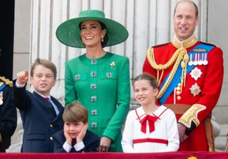 The Princess of Wales wears a green outfit and hat at the Trooping of Colour 2023