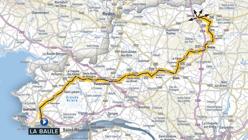Tour de France 2018 stage 4 map