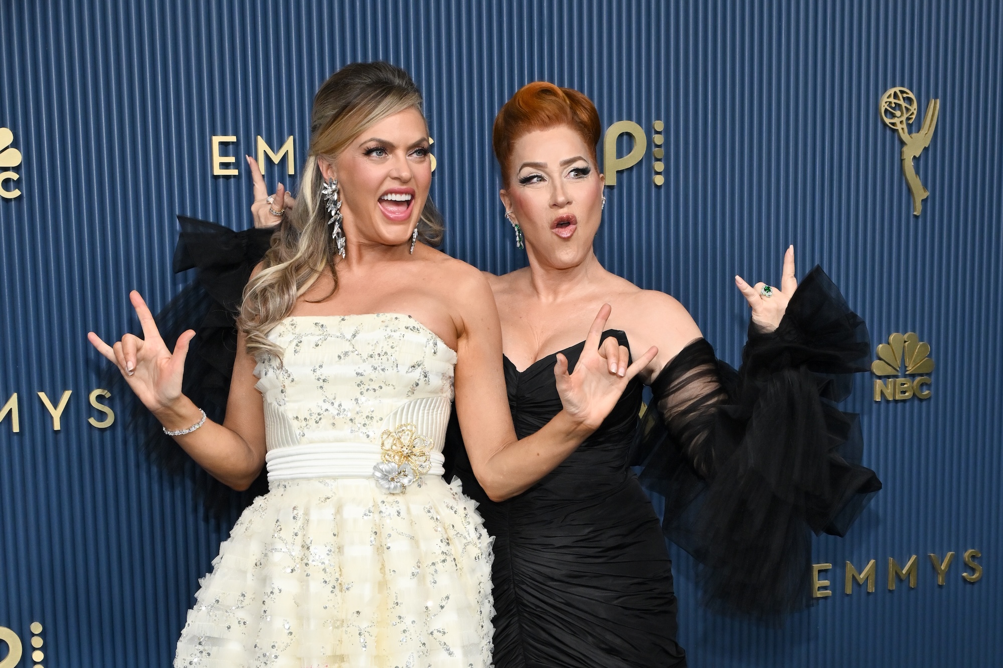 Elaine Hendrix and Lisa Ann Walter at the 78th Emmy Awards held at Peacock Theater on September 14, 2026 in Los Angeles, California. (Photo by Michael Buckner/Variety via Getty Images)