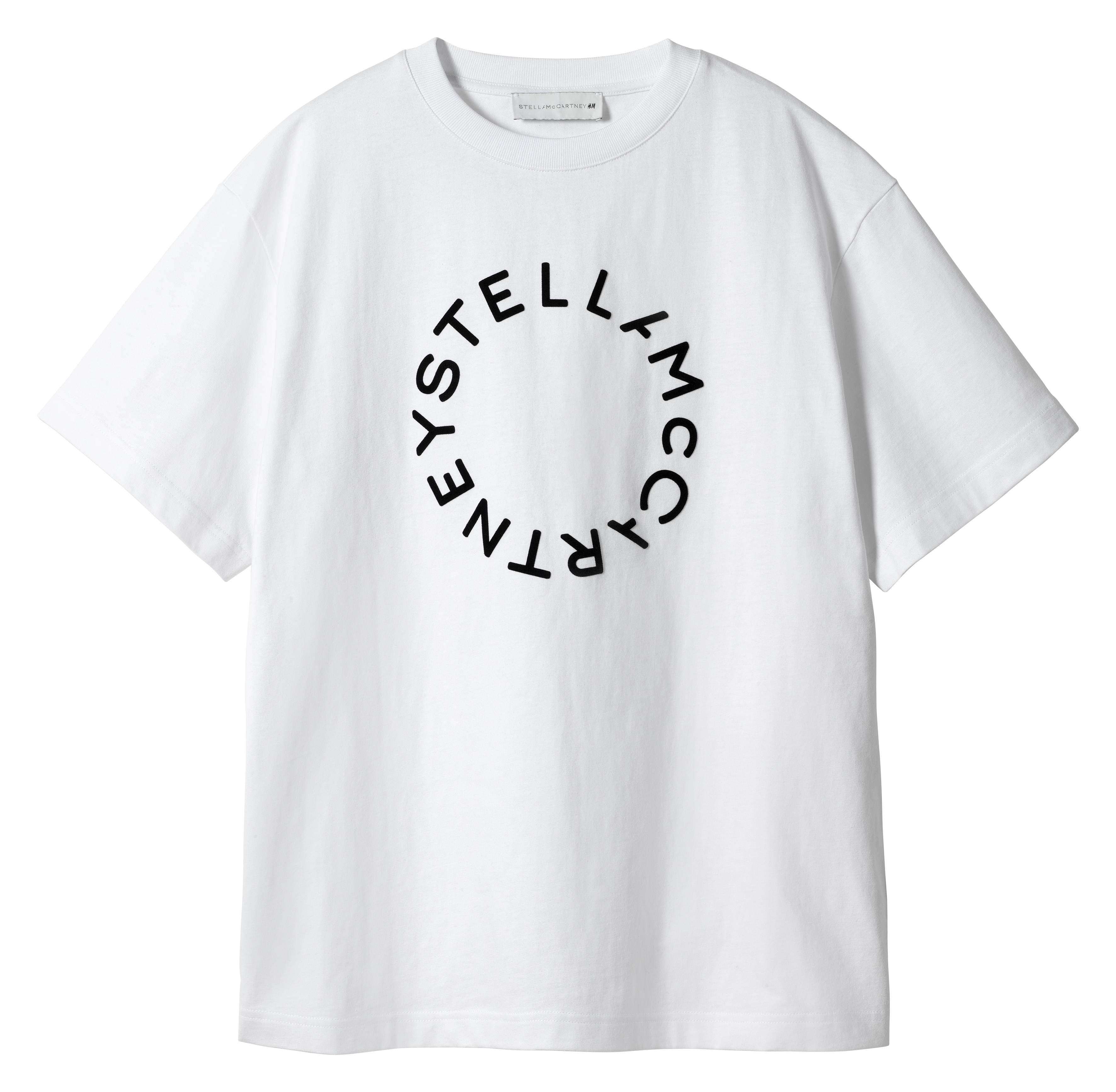 clothes from the H&M x Stella McCartney collaboration on a plain backdrop