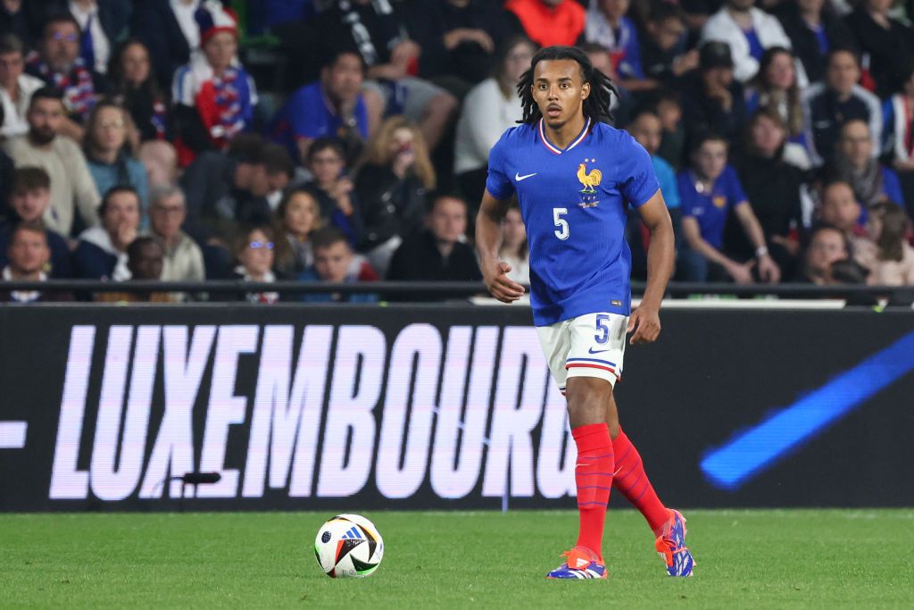 France Euro 2024 squad Jules Kounde #5 of France controls the ball during the International Friendly match between France and Luxembourg at Stade Saint-Symphorien on June 5, 2024 in Metz, France. (Photo by Catherine Steenkeste/Getty Images)