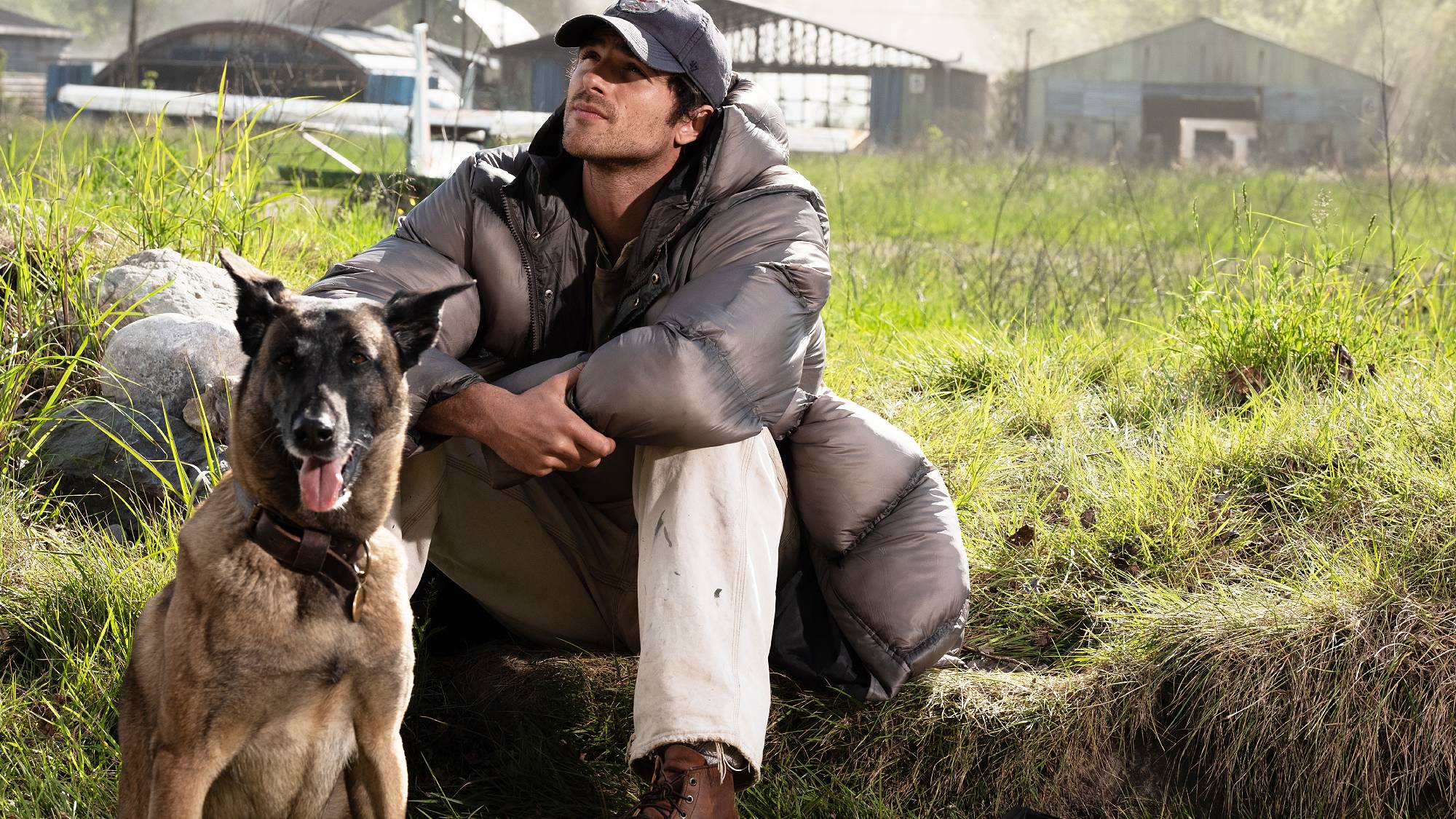 Jasper and Jacob Elordi as Hig in "The Dog Stars" movie