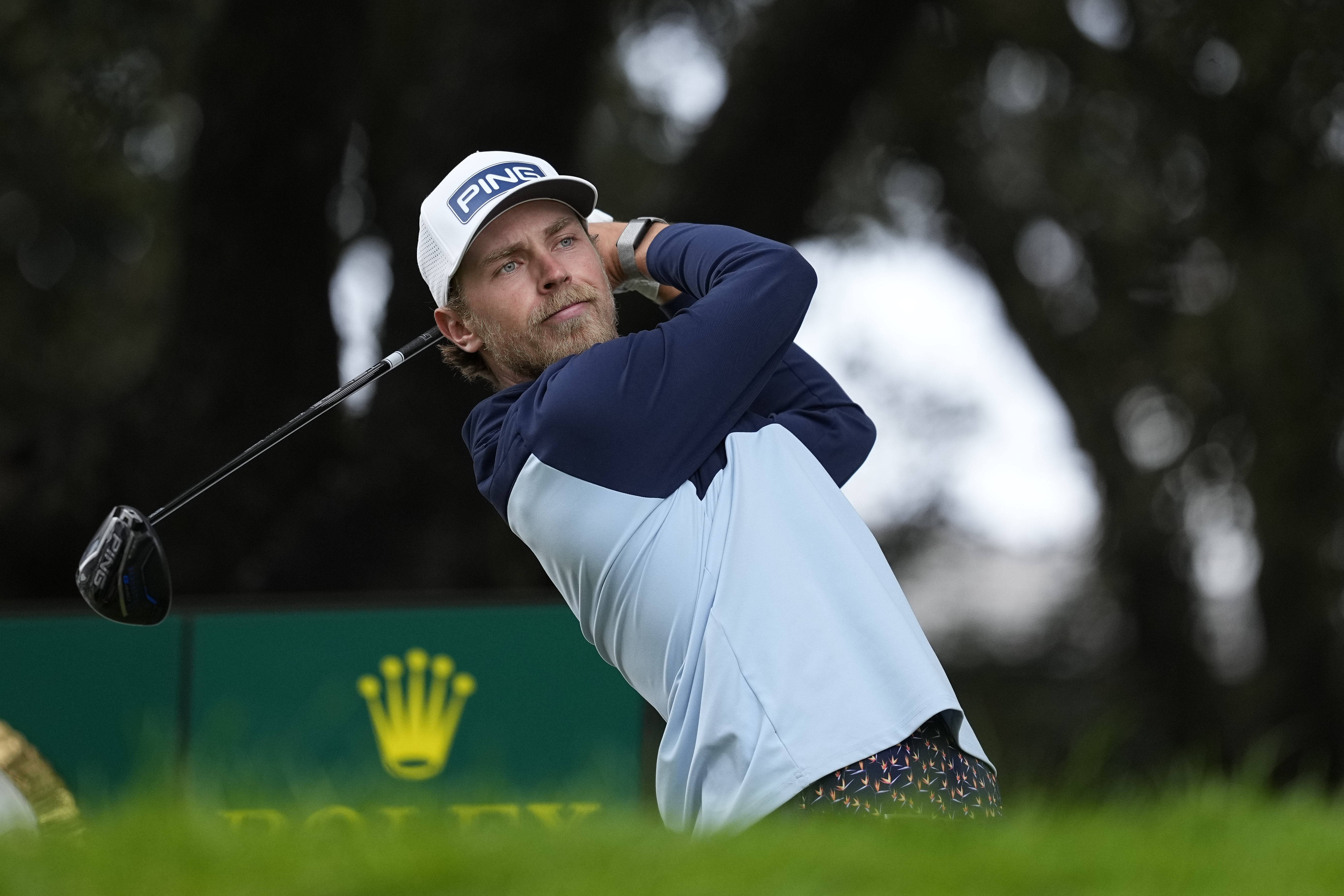 Kristoffer Reitan hits a fairway wood