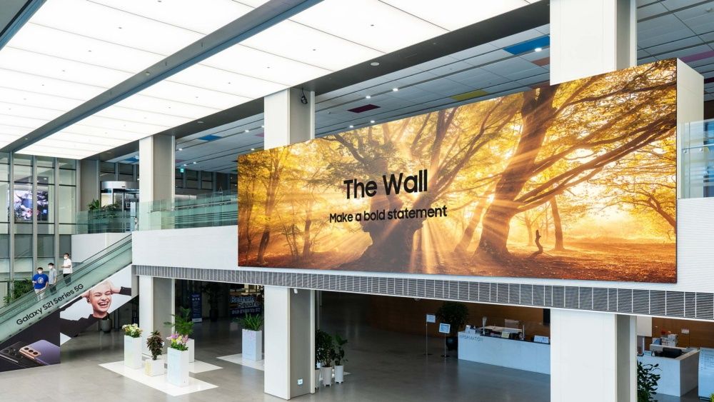 Samsung The Wall 2021: 1000-inch microLED display for commercial applications