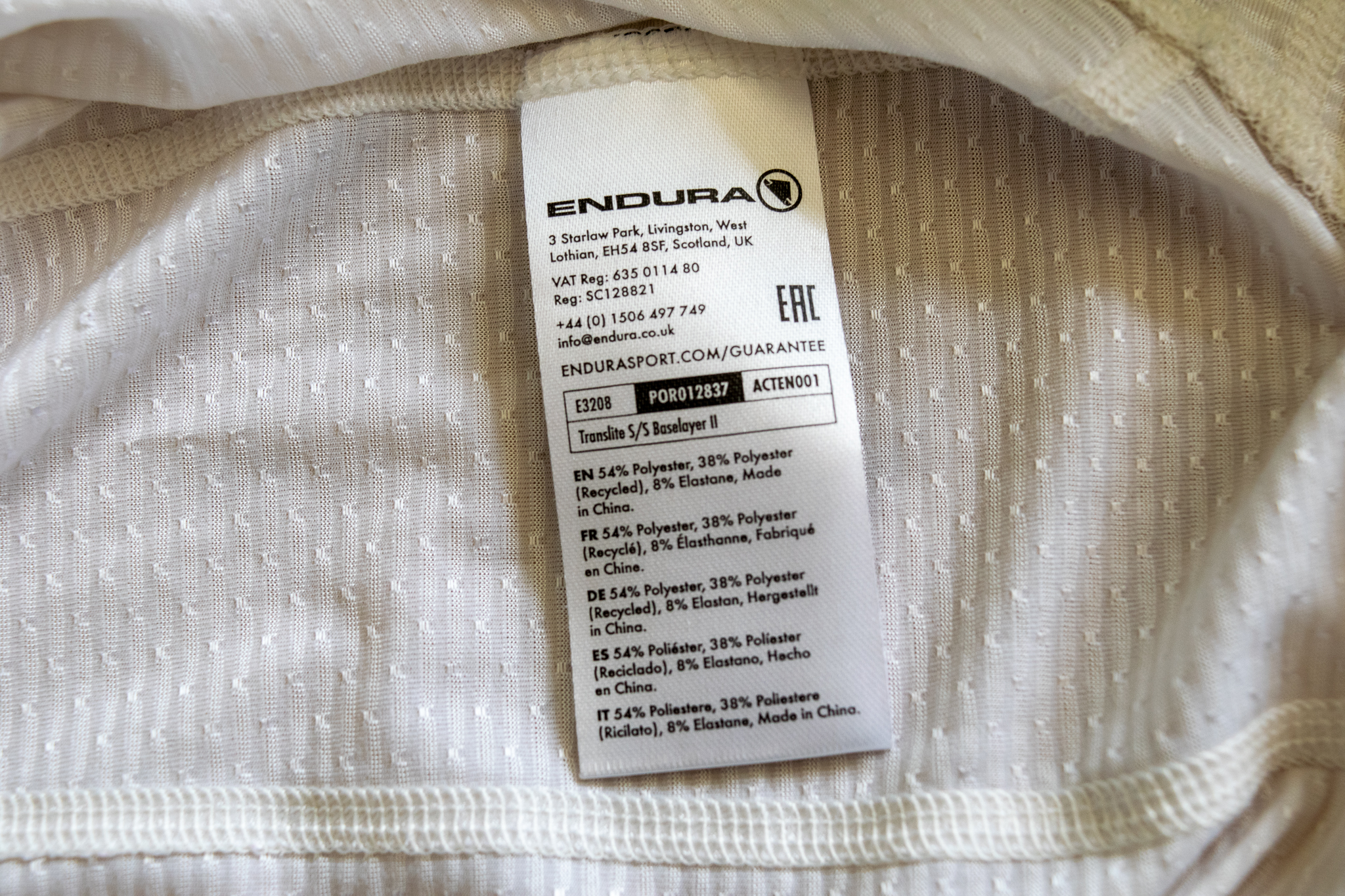 Endura Translite II base layer 