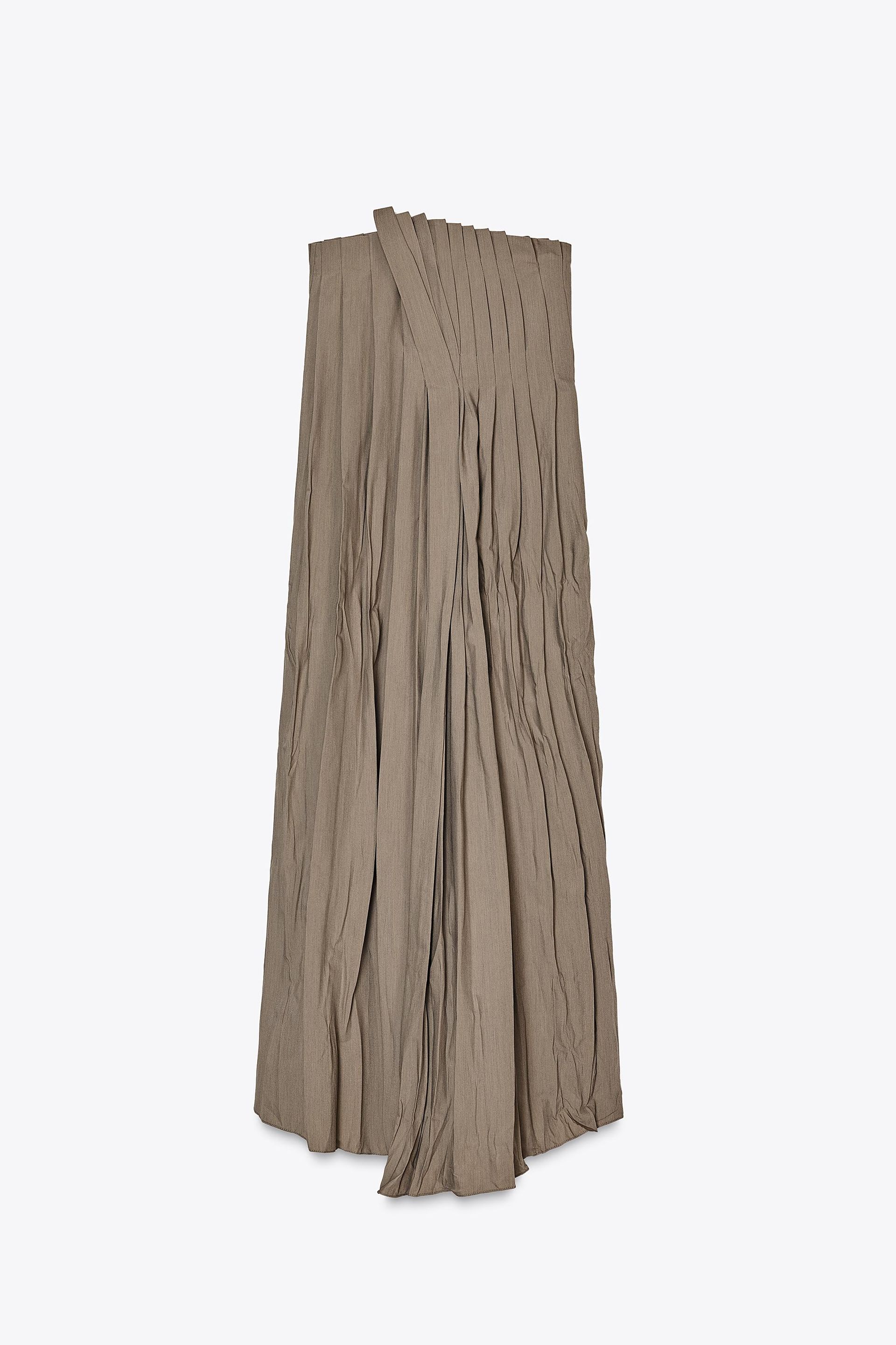 Pleated Wrinkled Dress Zw Collection