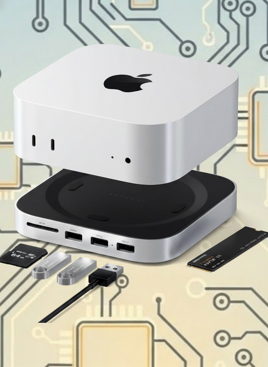 Mac mini M4 Hub & Stand With NVME SSD enclosure