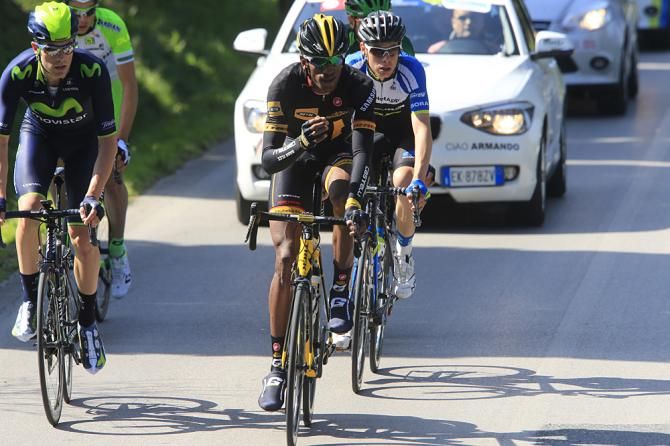 Daniel Teklehaimanot (MTN-Qhubeka) in the breakaway