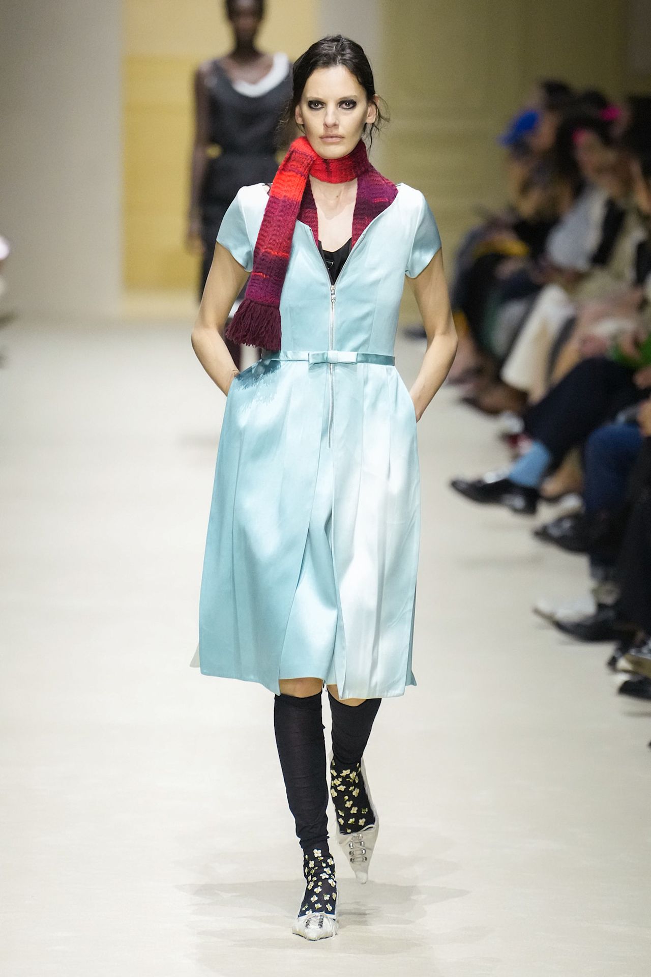 A runway look from the Prada Fall 2026 collection