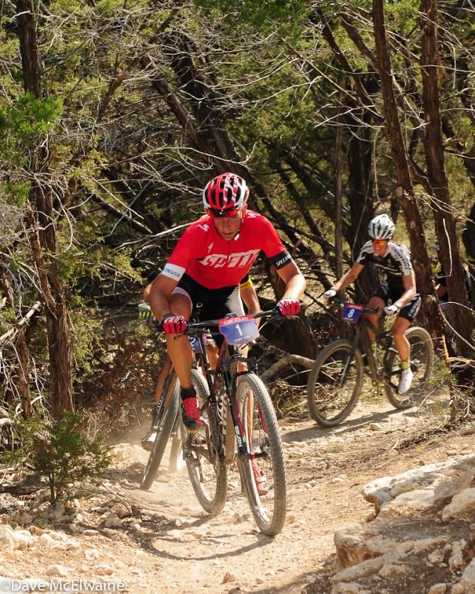 Todd Wells (Specialized) taking a turn at the front on lap two