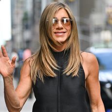 Jennifer Aniston was spotted in New York wearing Adidas Sambas sneakers
