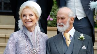 Princess Michael of Kent and Prince Michael of Kent attend the wedding of Lady Gabriella Windsor and Thomas Kingston