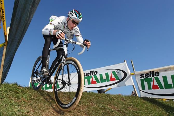Reigning junior world champion Mathieu van der Poel will attempt to keep his season's unbeaten streak alive on Sunday in Rome.