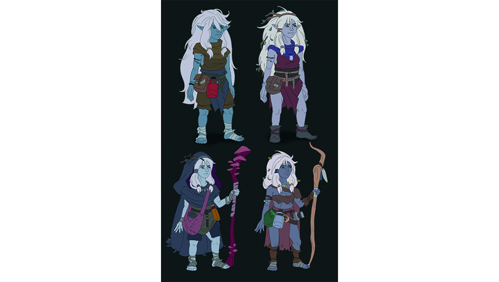An image from a tutorial on how to draw a Circle of Spores druid