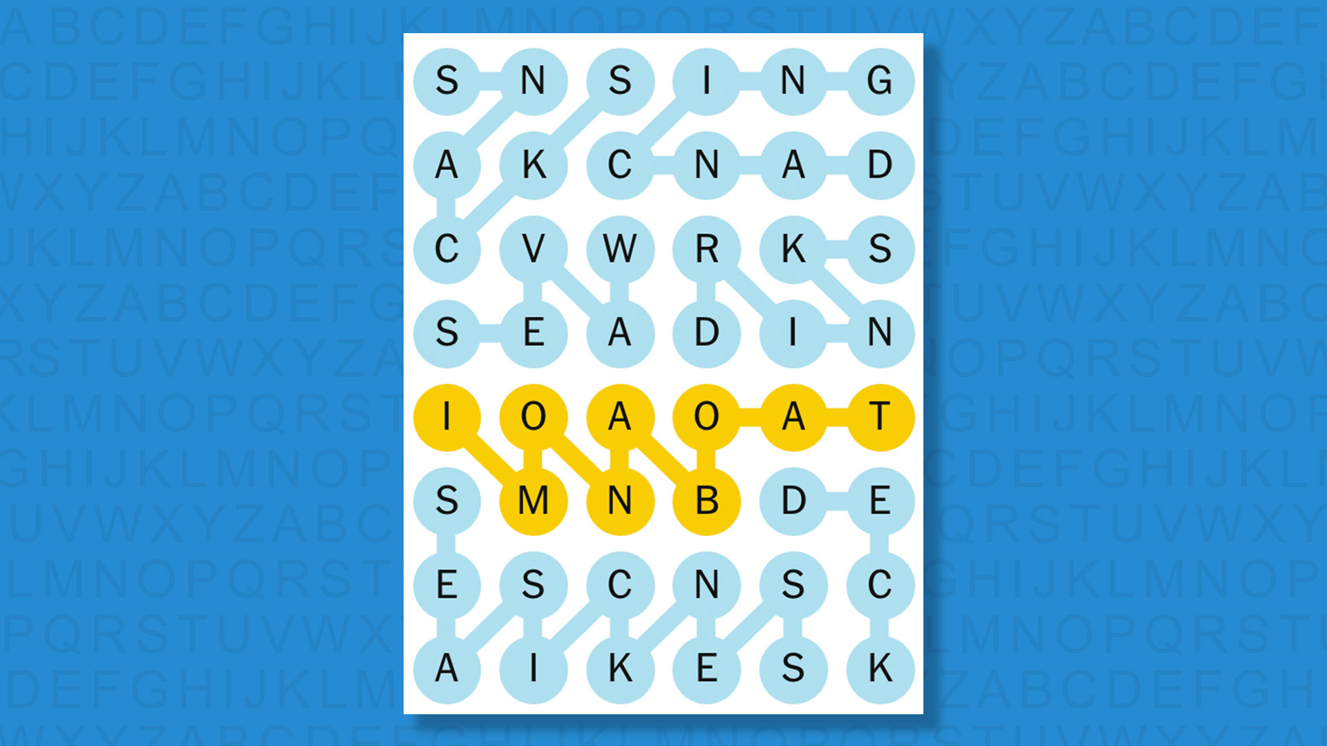 NYT Strands answers for game 828 on a blue background