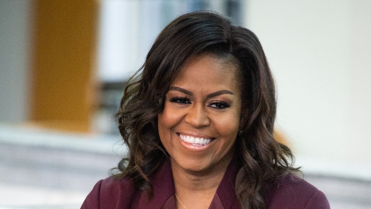 TACOMA, WASHINGTON - MARCH 24: Michelle Obama speaks with a local book group about her book &quot;Becoming&quot; at the Tacoma Public Library main branch on March 24, 2019 in Tacoma, Washington. (Photo by Jim Bennett/Getty Images)