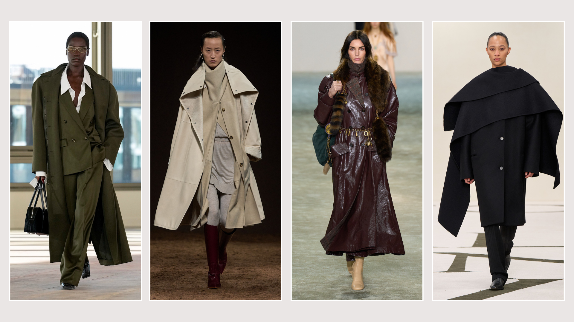 Four different winter coat trends from the runway