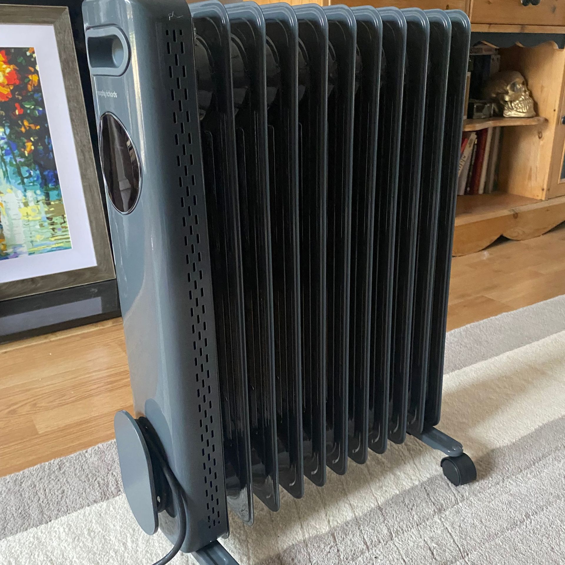 Side view of the Morphy Richards HeatFlux 2.5kW Digital Oil-filled Radiator in my living room