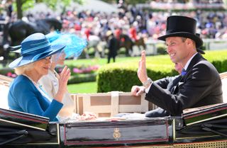 Prince William and Queen Camilla at Royal Ascot