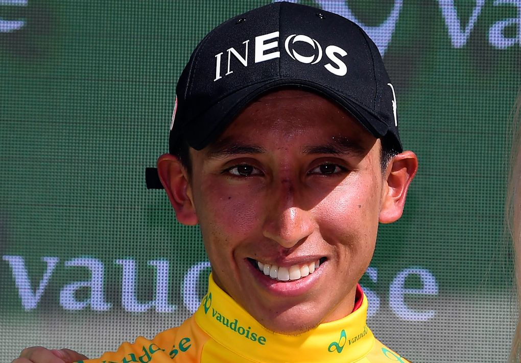 Egan Bernal is happy to be in yellow at Tour de Suisse