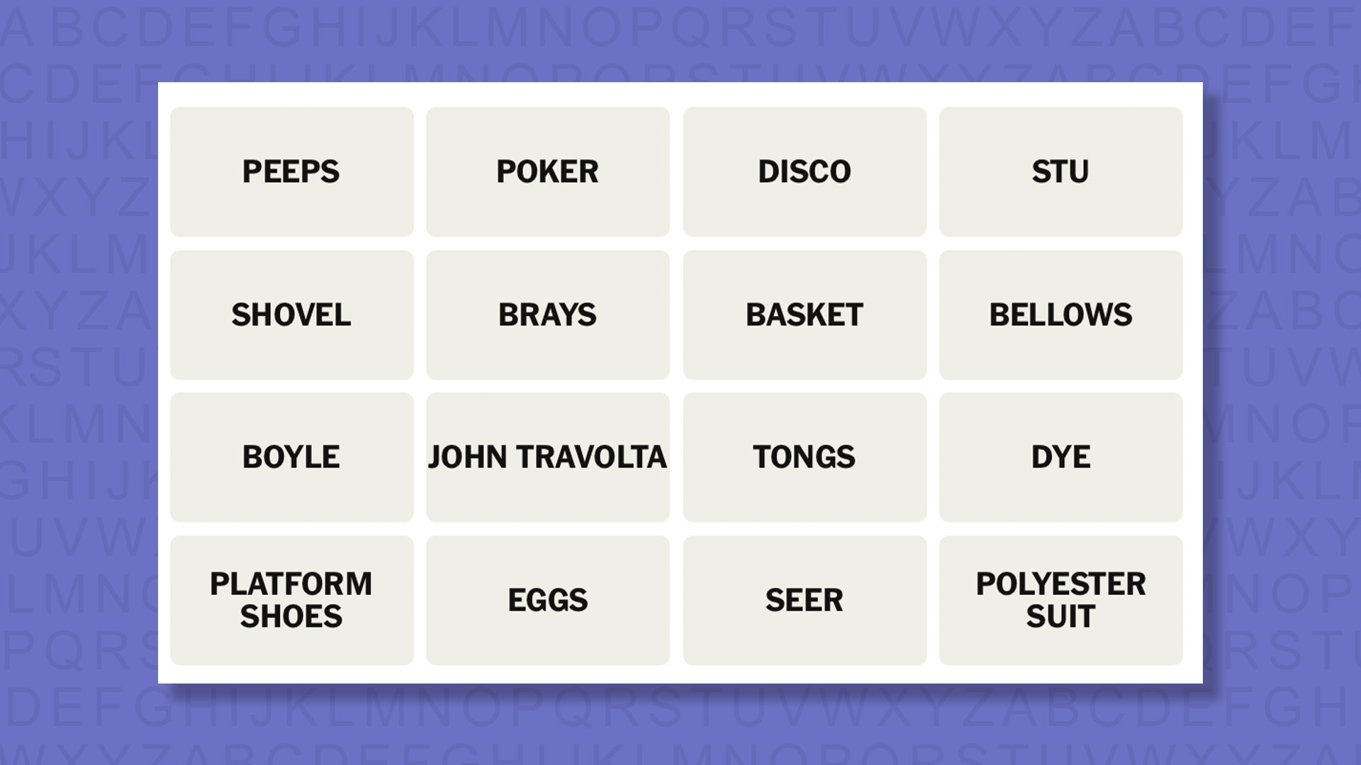 NYT Connections hints for game 984 on a purple background