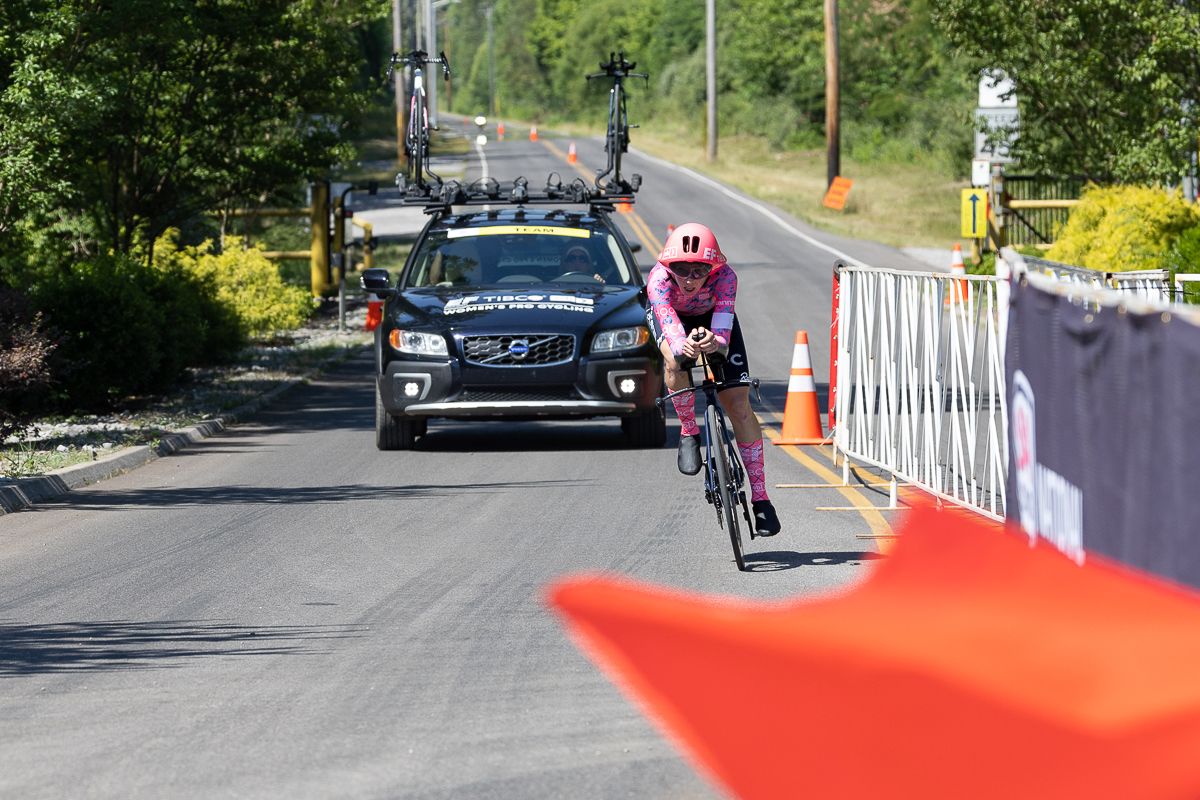 Emily Newsom (EF Education Tibco SVB) finished 6th overall, behind teammates Lauren Stephens and Veronica Ewers who finished 4th and 5th respectively.