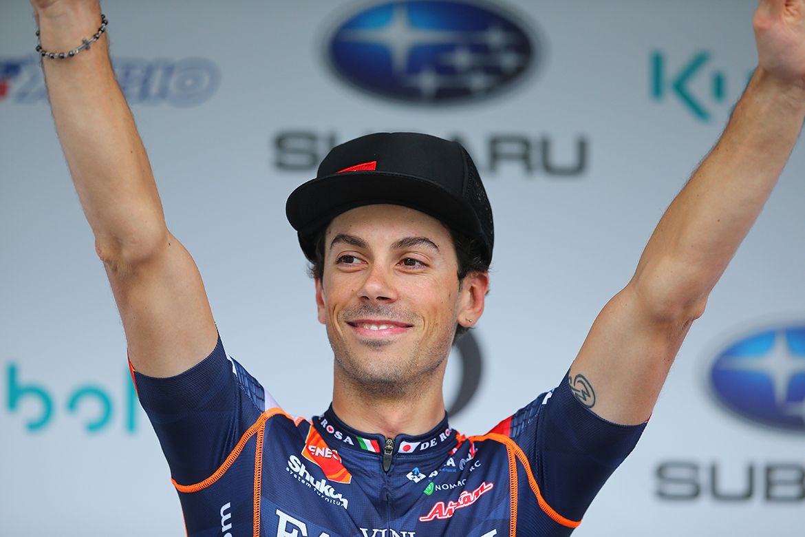 Marco Canola on the podium