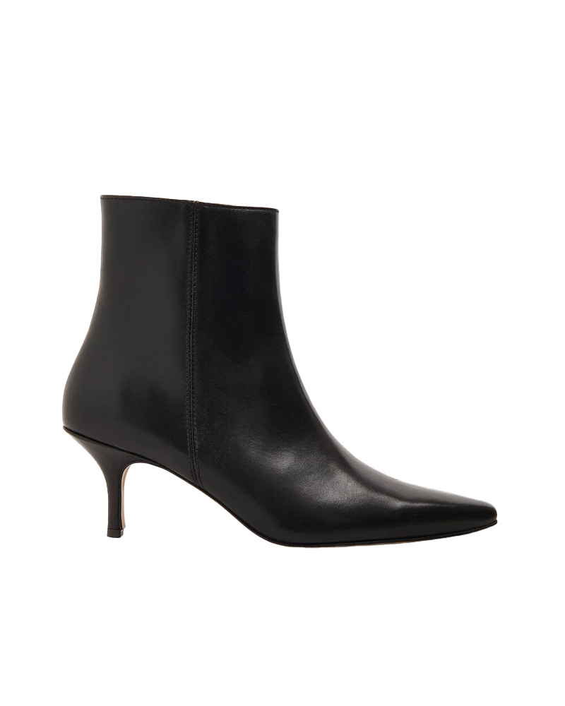 black heeled ankle boots