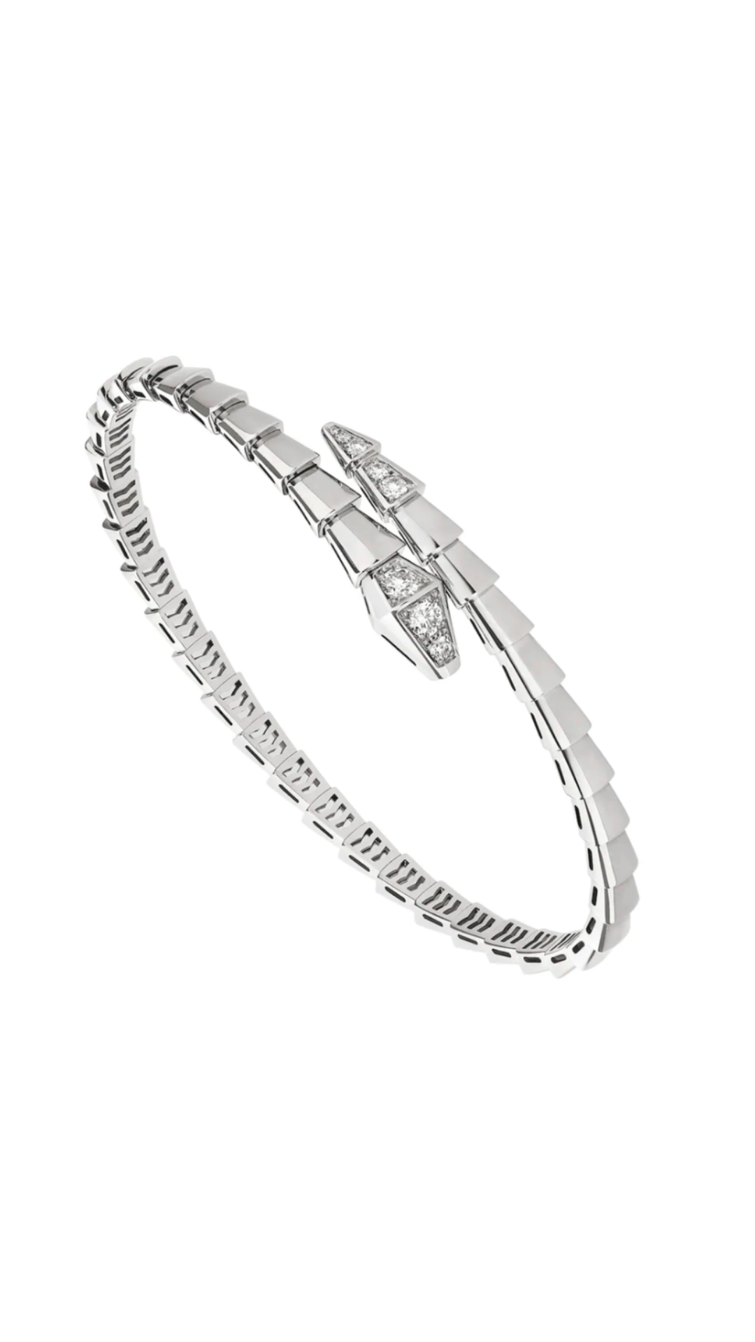 BVLGARI, White Gold and Diamond Serpenti Viper Bangle