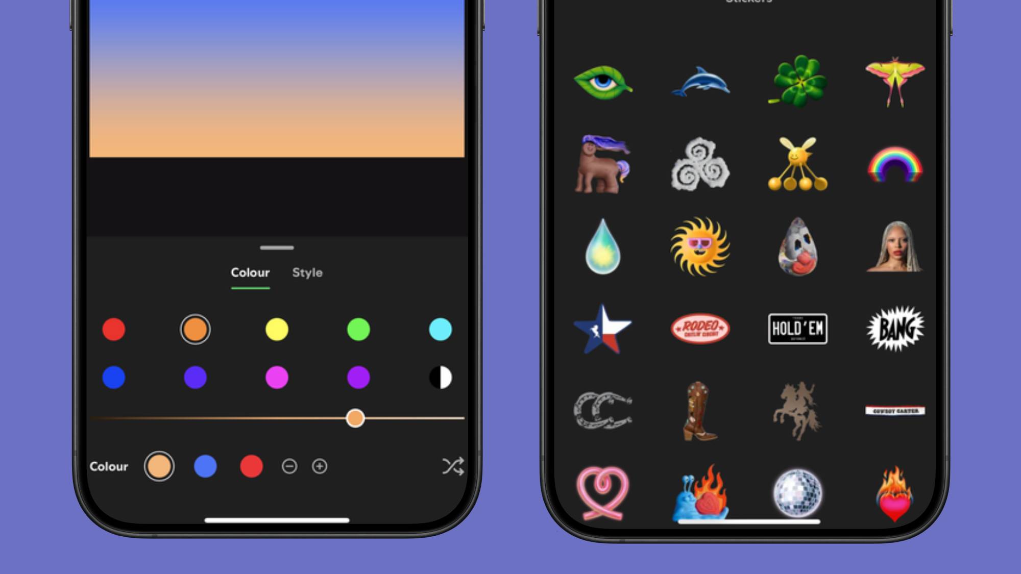 Screenshots of someone making cover playlist art in the Spotify app