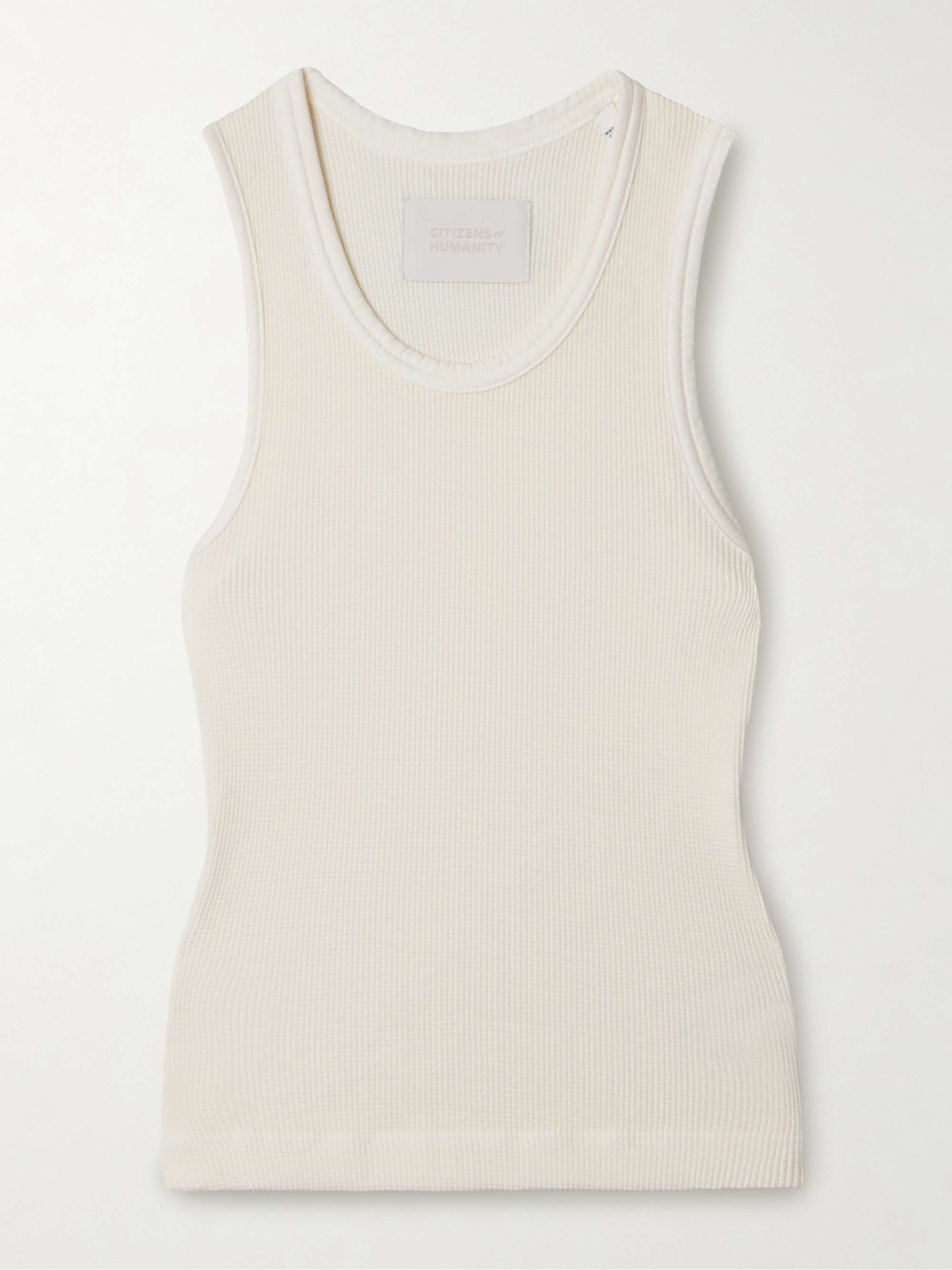 Inez Waffle-Knit Cotton Tank