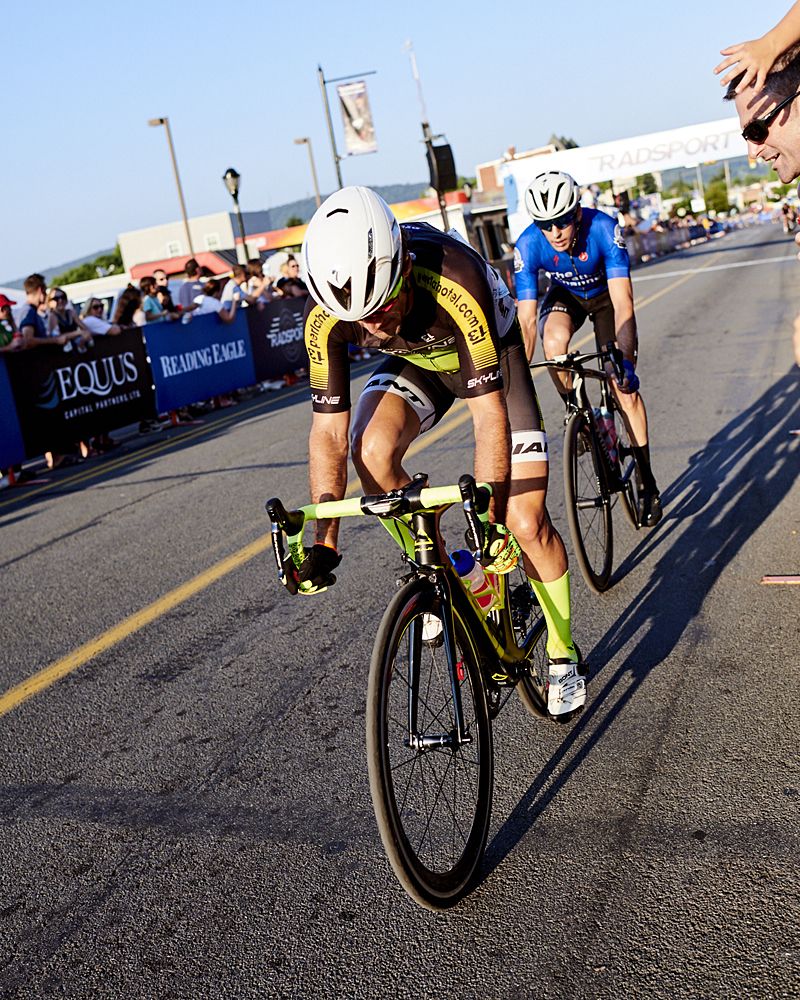 The early breakaway of John Delong (Team Skyline) and Mike Margarite (CRCA / The Weather Channel / Specialized) could have gone the distance stretching out their lead to over 20 seconds at one point but the field was motivated by several well timed primes to close it down.