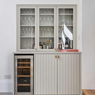 kitchen cupboard storage wine fridge
