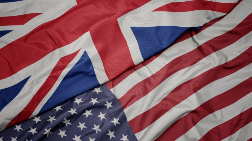 US and UK flags