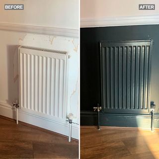 radiator before and after painting