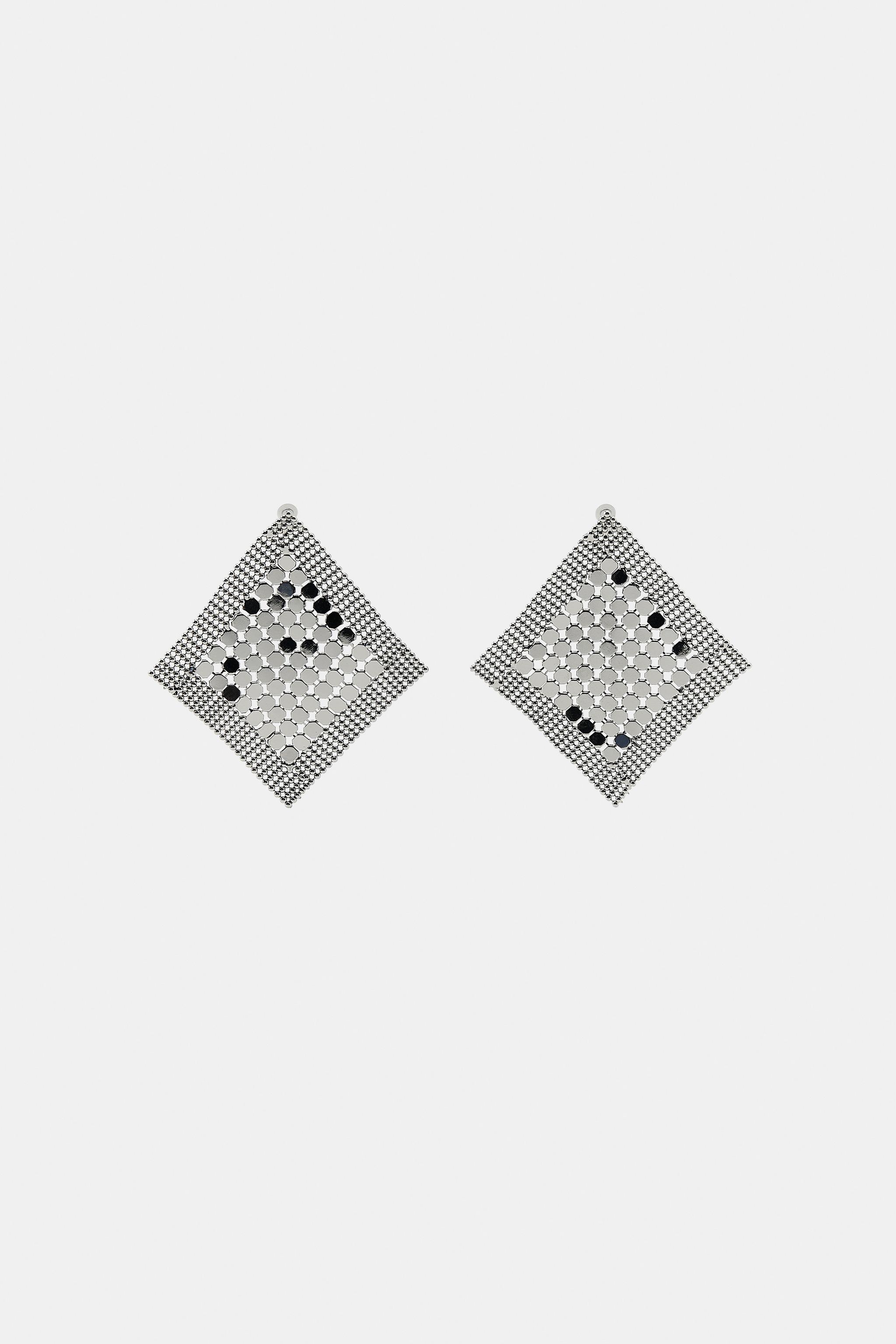 Rhombus Mesh Earrings