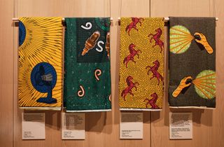 Vlisco textiles on display as part of Yinka Ilori's Design Museum exhibition