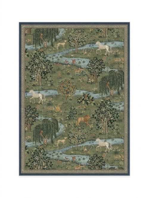 Owl & Willow Green Rug by Morris & Co.
